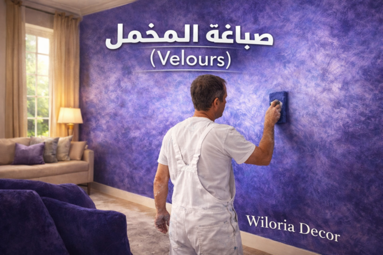 Read more about the article صباغة المخمل (Velours) – جدران فاخرة وملمس حريري للمنازل والمكاتب | Wiloria Decor